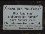 Tafel am 7-Kreuzle-Felsen
